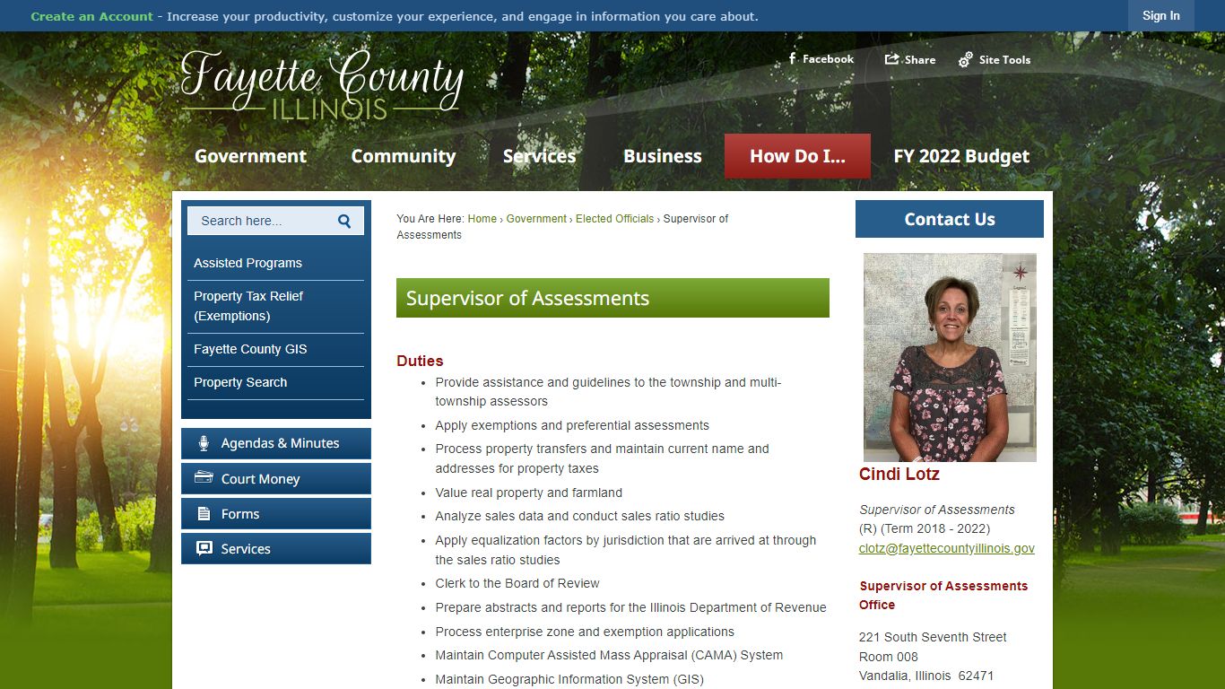 Supervisor of Assessments | Fayette County, IL - Official Website